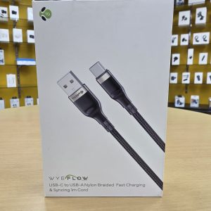 USB-C to USB-A Nylon Braided Fast Charging & Syncing 1m Cord